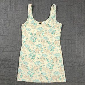 4/$15 bp by Nordstrom Top Women Juniors Medium Pink Blue Floral Tank Top